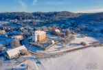 Martin Kamín fotografie z dronu vesnice Vysoký Újezd v zimě